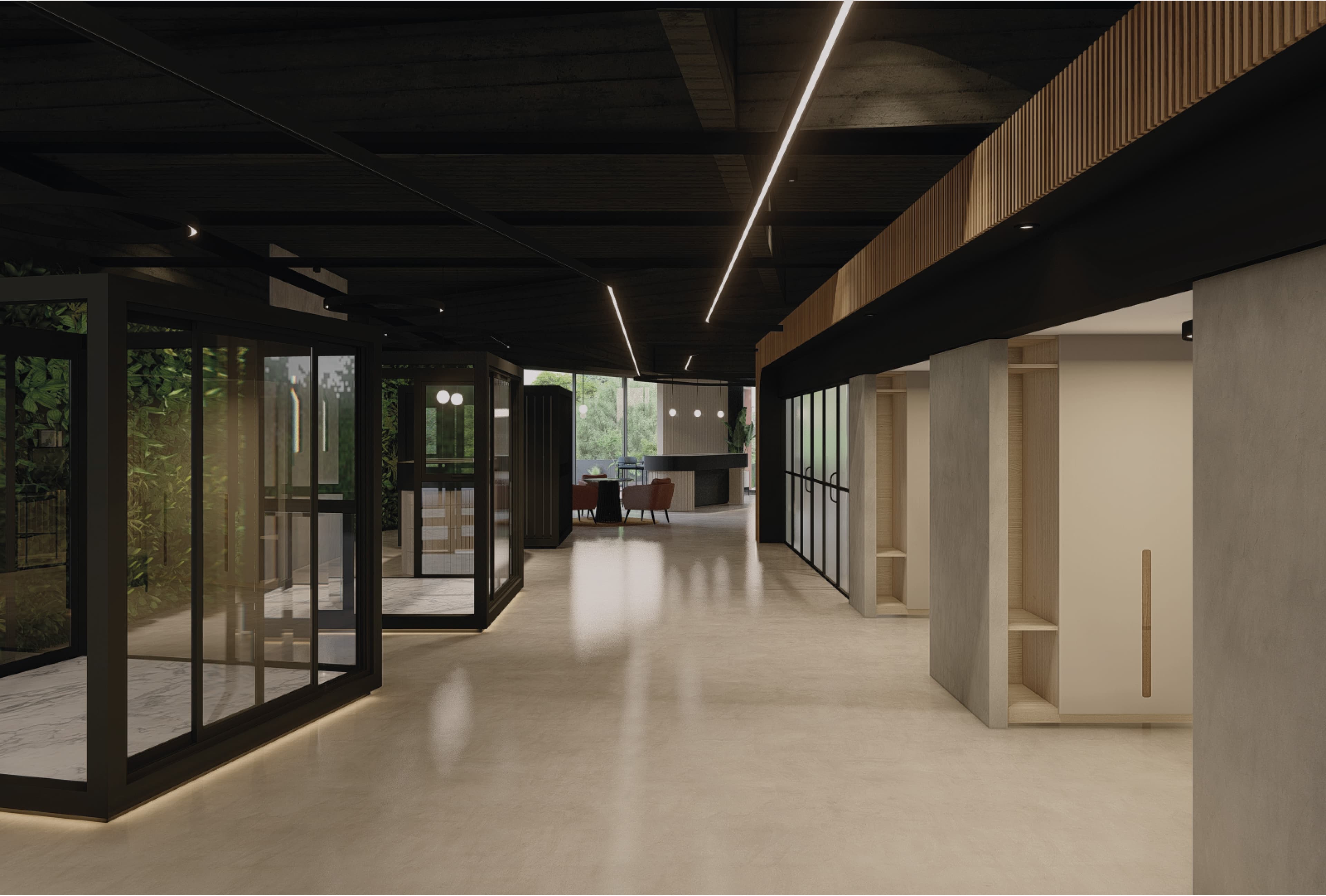 Showroom de Windoor con ventanales de PVC